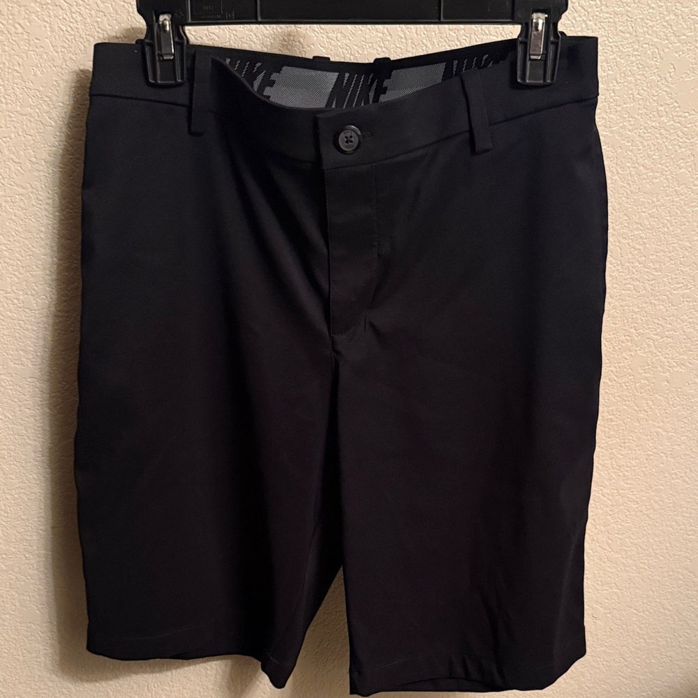 Nike Black Flat-Front Men's Shorts